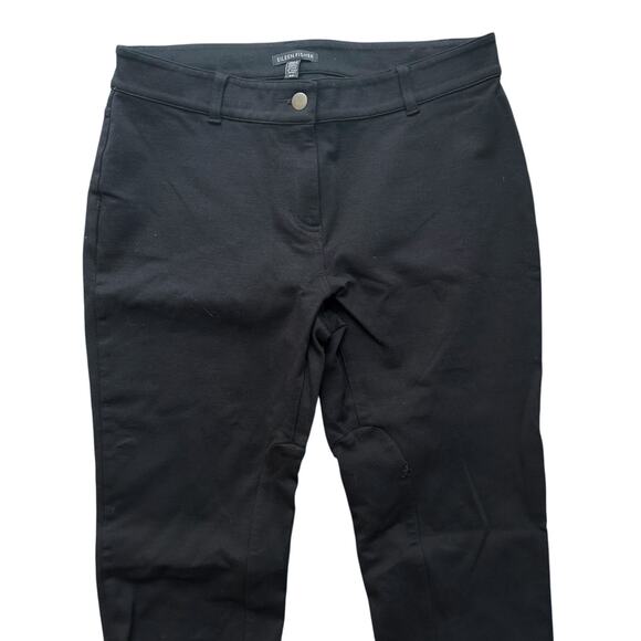 Eileen Fisher Black Pants Small Equestrian Breeches Stretch Knit Ankle Zip (15) - Picture 4 of 12